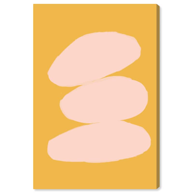 Wynwood Studio Canvas Abstract Rock Sanctuary Yellow and Dark Yellow Modern & Contemporary Wall Art Canvas Print