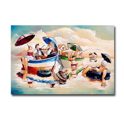 Water Lunch by Ronald West Gallery Wrapped Canvas Giclee Art (16 in x 24 in)