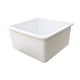 preview thumbnail 7 of 10, Highpoint Collection 16 Inch Square Fine Fireclay Kitchen Prep or Bar Sink - 18 x 18 x8.5 inches