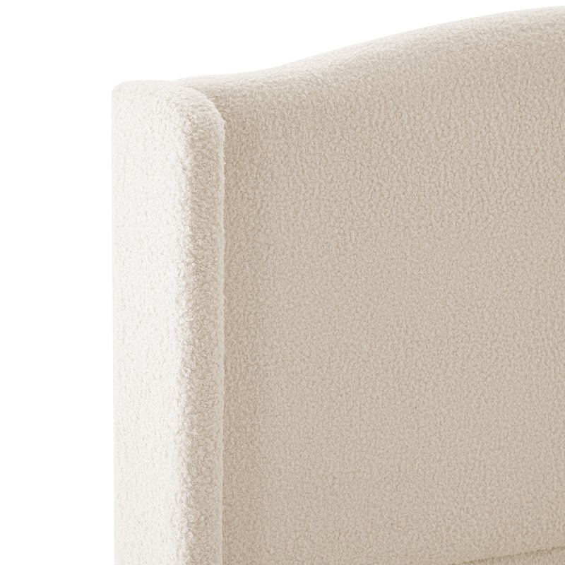 GDFStudio - Jane 49.21" High Back Upholstered Headboard Bed Frame with High Footboard