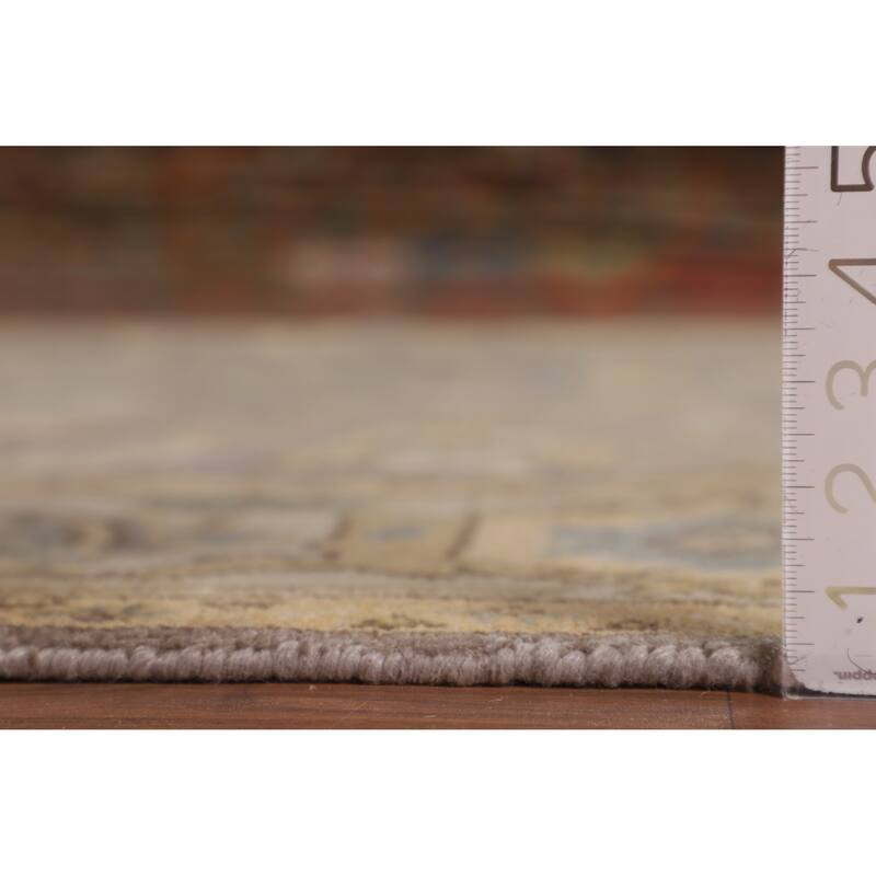 Gray Oushak Oriental Area Rug Hand-Knotted Wool Carpet - 7'6" x 10'6"