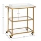 preview thumbnail 22 of 24, Kate and Laurel Giles Metal Bar Cart with Tray - 28x13x30