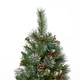 preview thumbnail 5 of 19, 4.5-ft Spruce Pre-Lit or Unlit Artificial Christmas Tree with Glitter Branches Red Berries Pinecones by Christopher Knight Home