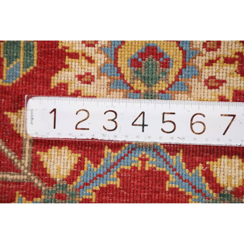 Red Floral Kazak Oriental Foyer Rug Handmade Traditional Wool Carpet - 2'0" x 3'0"