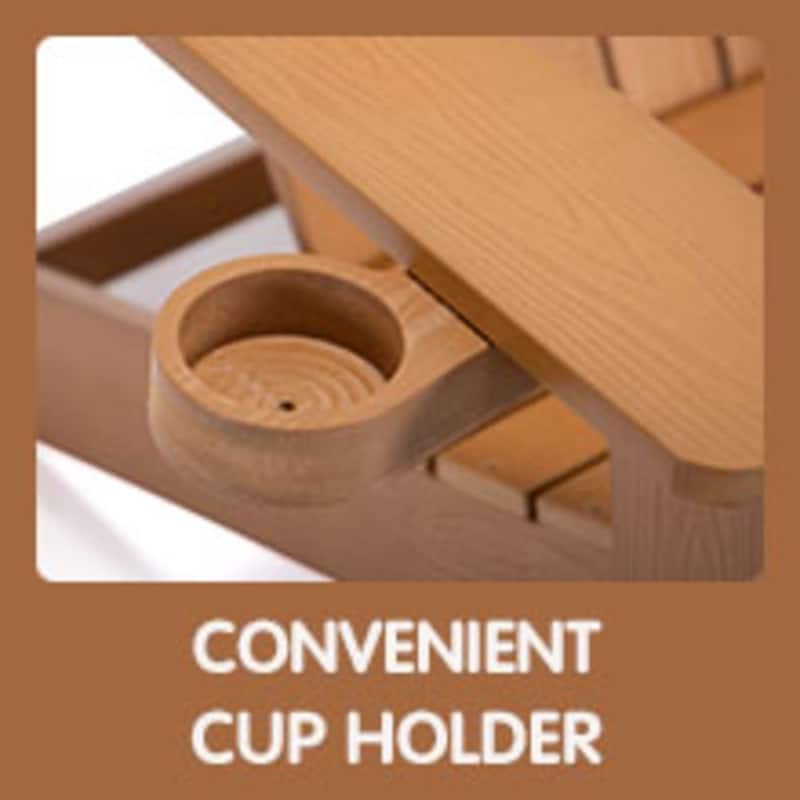 Backyard Furniture Painted Seating with Cup Holder For Lawn Outdoor