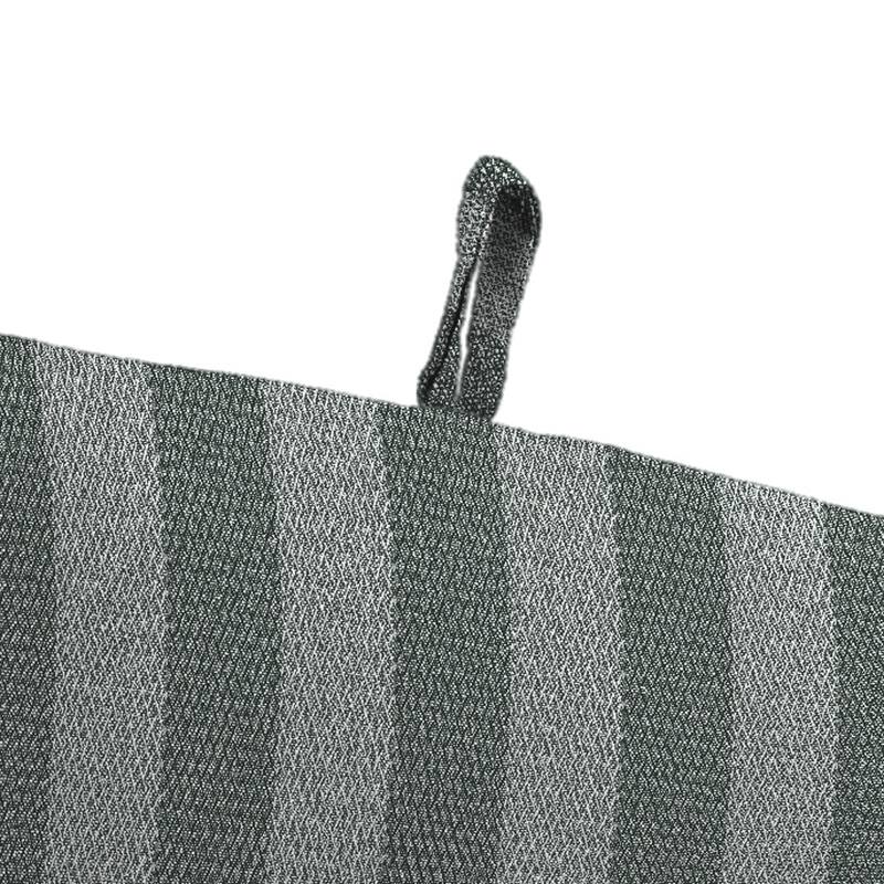 22" x 44" Grey Stripe Outdoor Chair Cushion with Ties and Loop - 44'' L x 22'' W x 4'' H