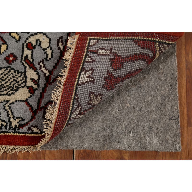 Animals Design Gray Ziegler Indian Runner Rug Handmade Wool Carpet - 2'5"x 6'0"
