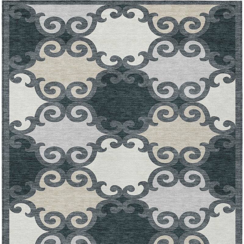 HomeRoots Trellis Transitional Rectangle Outdoor Rug