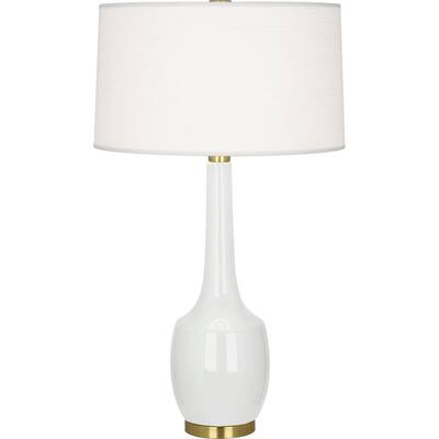Robert Abbey LY701 One Light Table Lamp Delilah Lily Glazed Ceramic - Exact Size