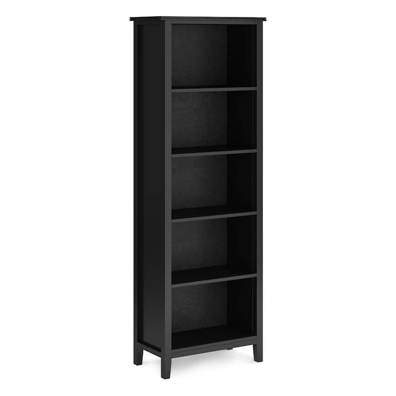 WYNDENHALL Stratford SOLID WOOD 72x26 inch Contemporary 5 Shelf Bookcase - 14"d x 26" w x 72"h