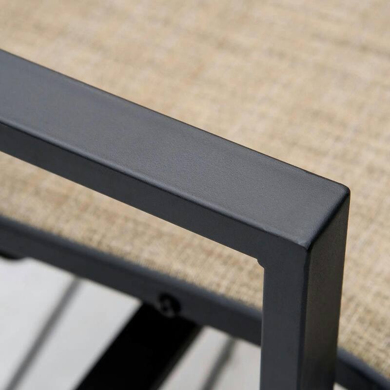 5-Piece Outdoor Dining Set, Chill Compartment, 4 Rocking Chairs