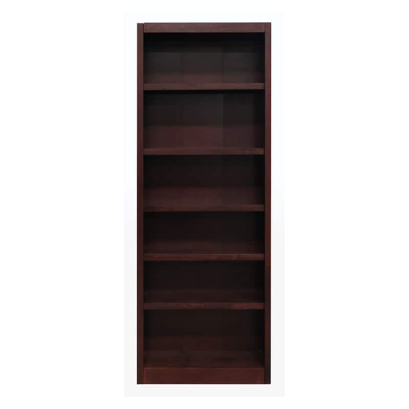 Concepts in Wood 6 Shelf Wood Bookcase, 84 inch Tall