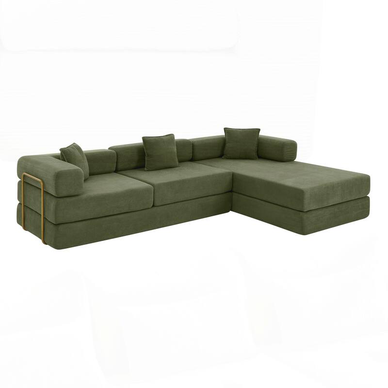 Modular Sectional Sofa with L-Shape Chaise, Boneless Cloud Couch with Deep Seat