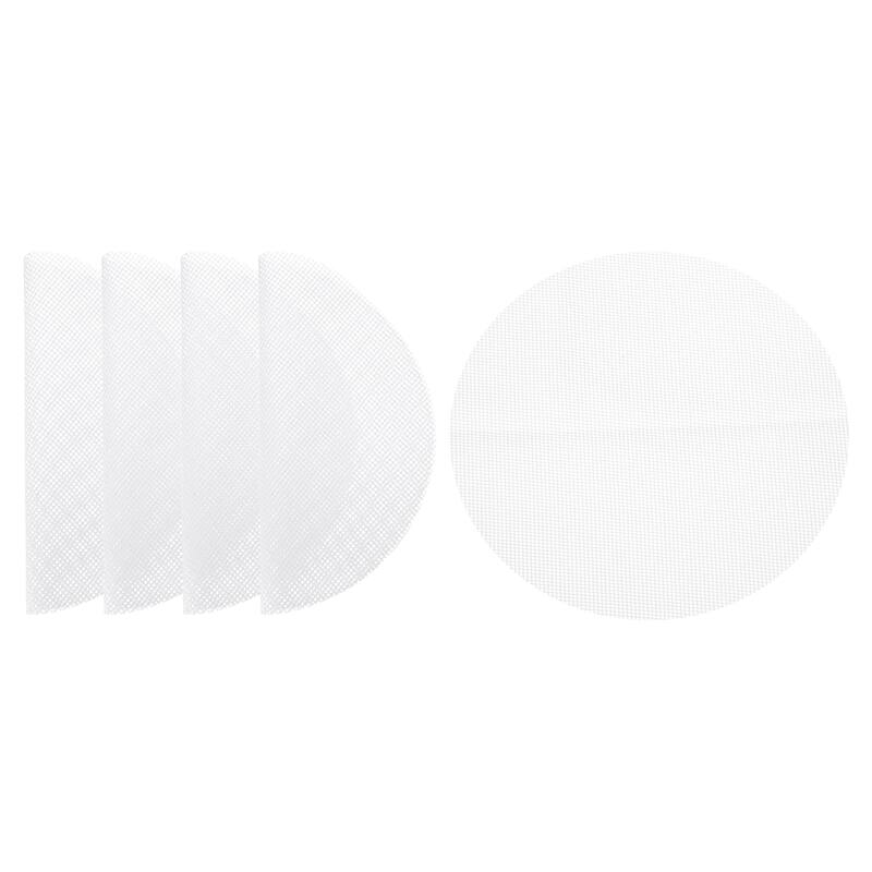 5 Pcs Reusable Round Non-Stick Steamer Liners Mesh Mat Pad, White