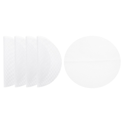 5 Pcs Reusable Round Non-Stick Steamer Liners Mesh Mat Pad, White