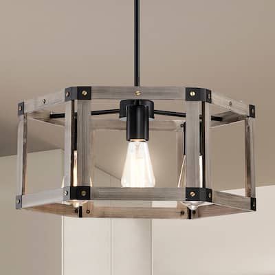 Malli 19 Inch Geometric Cage Chandelier with 3 Light - N/A