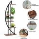 preview thumbnail 13 of 19, 5-tier Flower Rack Plant Stands Wooden Display Shelf, Half Moon Flower Table (Set of 2)