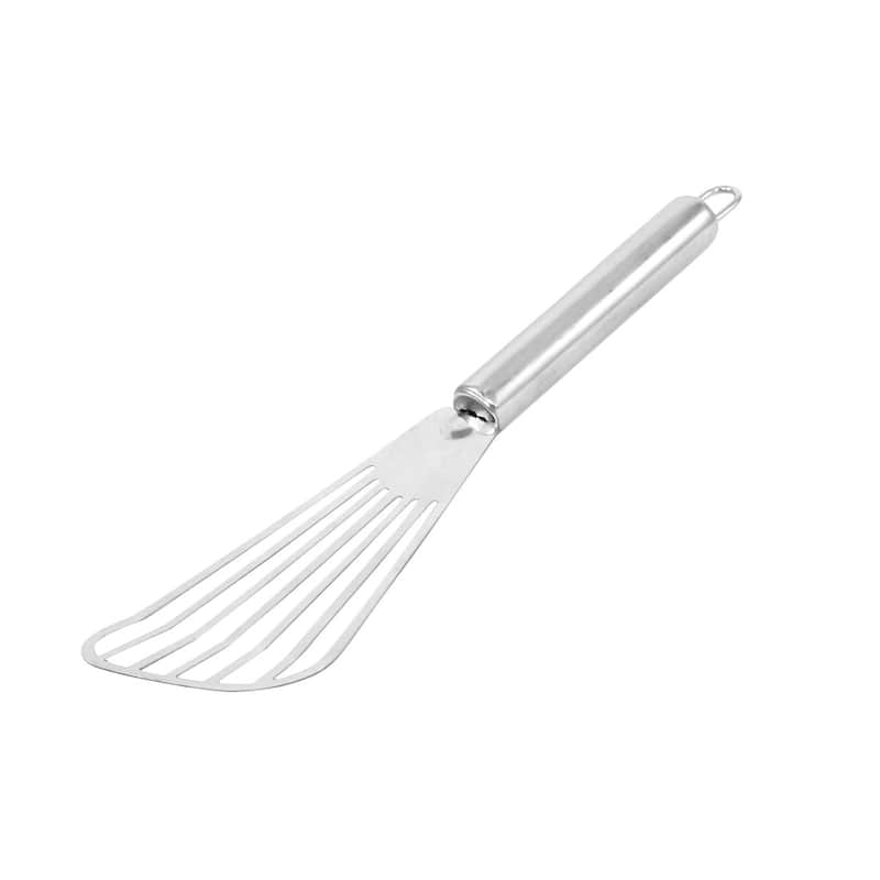 Stainless Steel Beveled Design Slotted Turner for Turning Flipping Frying Grill