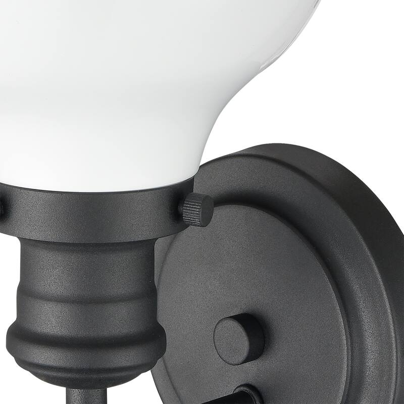 Elk Home Haralson Charcoal Withwhite Shade 1 Light Vanity Light