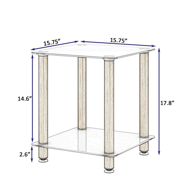 1-Piece or 2-Piece 2-Tier Space End Table