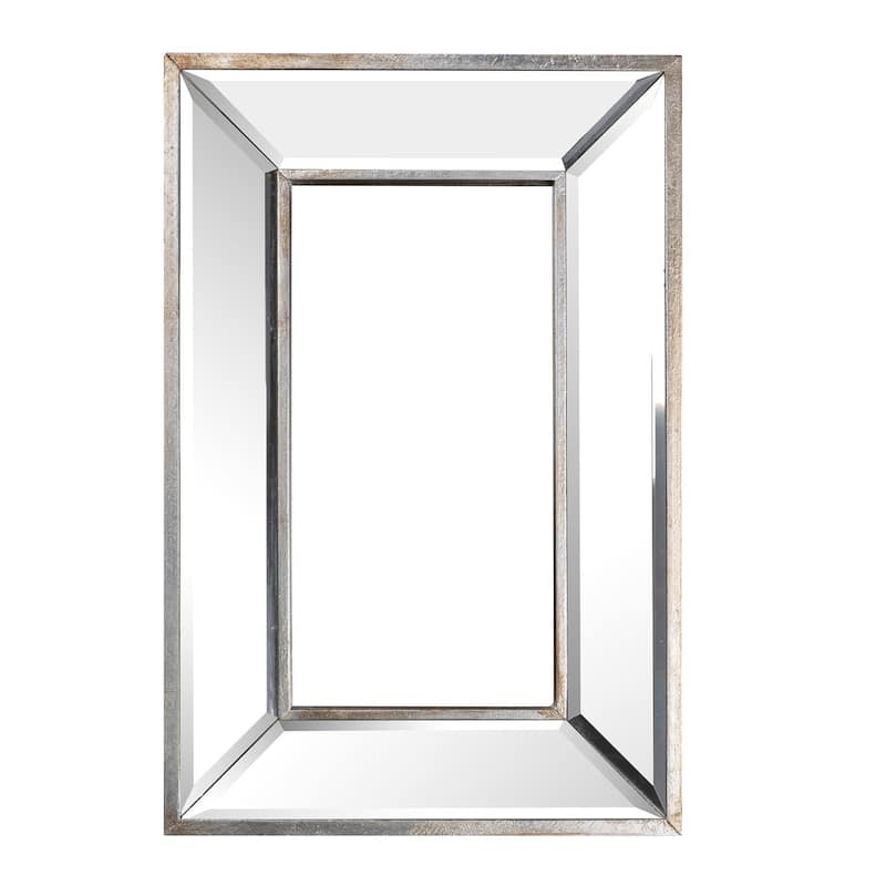 HomeRoots 18" Silver Beveled Glass Framed Accent Mirror - 12.2