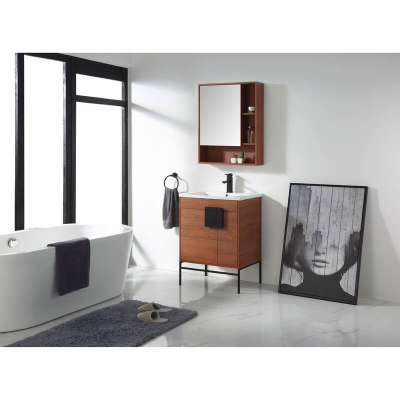 Modern Bathroom Vanity Set, Vireous China Sink Top 30"