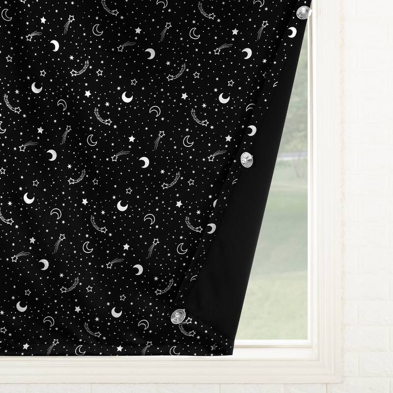 Sun Zero Lights Out Portable Travel Total Blackout Rod Pocket Curtain Panel, Single Panel