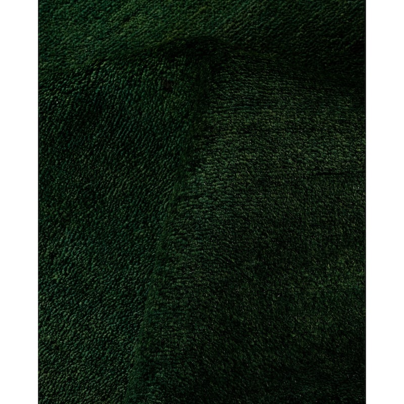 Overdyed One-of-a-Kind Hand-Knotted Area Rug - Green - 6' 2" x 9' 4"