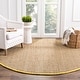 preview thumbnail 40 of 169, SAFAVIEH Natural Fiber Marina Basketweave Seagrass Rug 6' x 6' Round - Natural/Gold