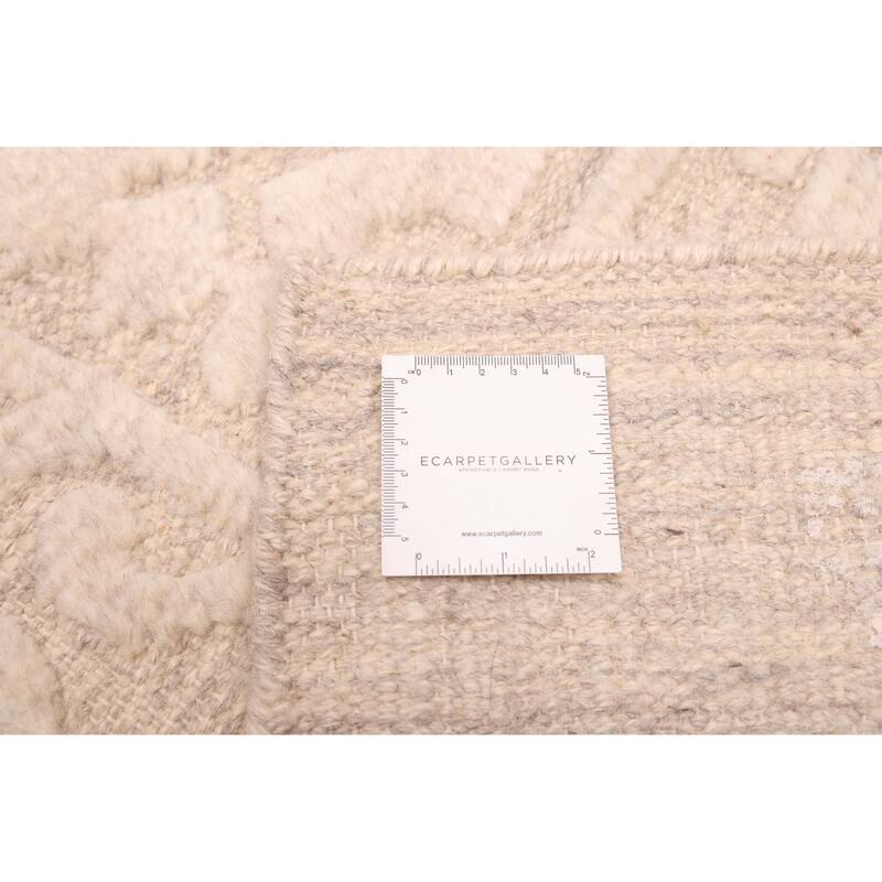 ECARPETGALLERY Hand-knotted Looma Beige, Cream Wool Rug - 8'1 x 9'10