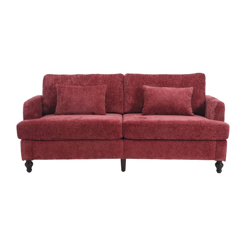 Modern chenille Fabric Loveseat