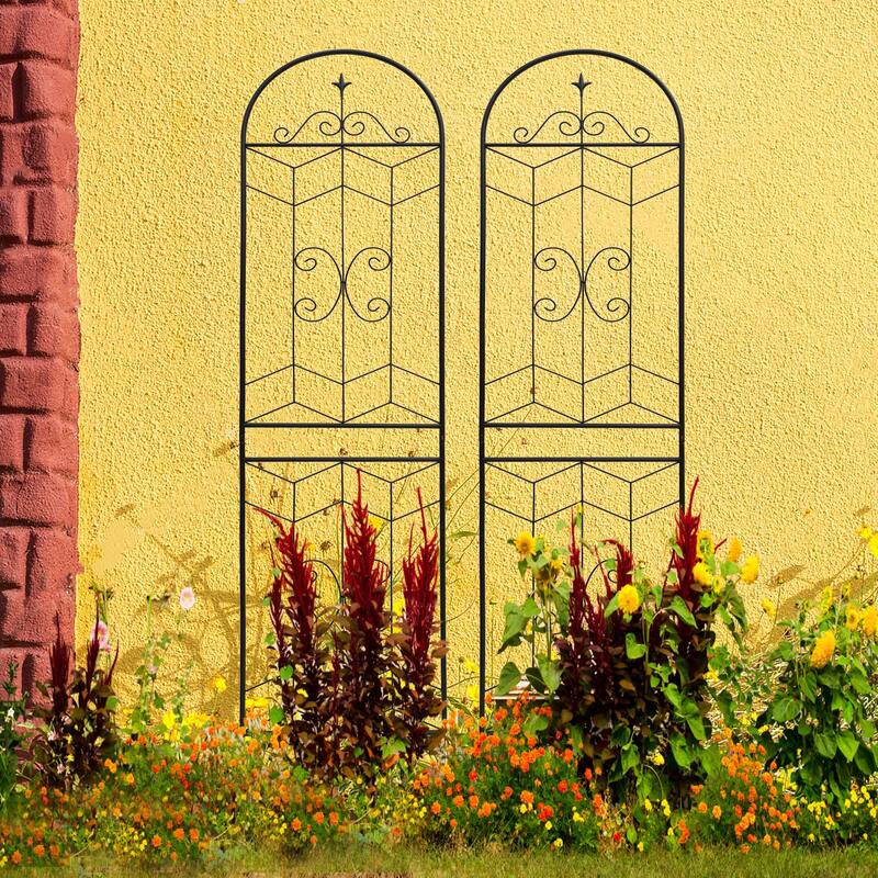 4 Pack Metal Garden Trellis 86.7" x 19.7" Rustproof Trellis for Climbing Plants Outdoor Flower Support