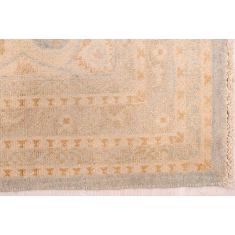 ECARPETGALLERY Hand-knotted Peshawar Oushak Light Blue Wool Rug - 8'0 x 9'9