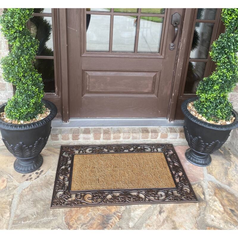A1HC Rubber and Coir Heavy Duty Non-Slip Tapered Edge Doormat