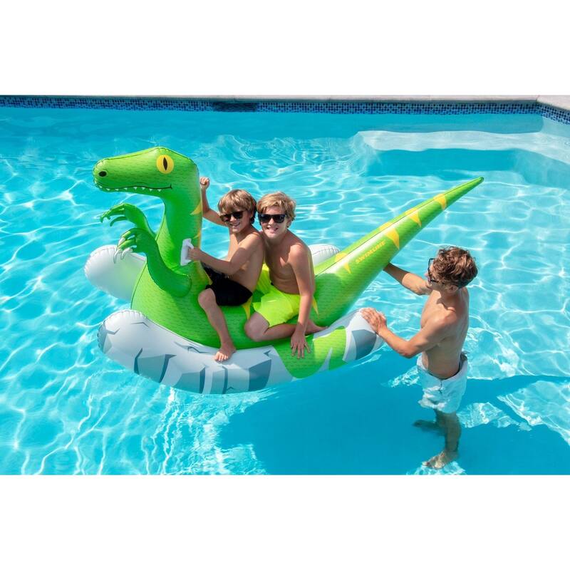 92" Rockin Raptor Inflatable Swimming Pool Float
