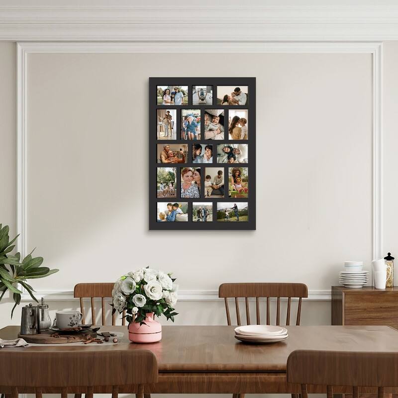 Rustic 17-Pack 4x6 Collage Frame 26.2x18.4 Inch Picture Frames Collage Wall Decor
