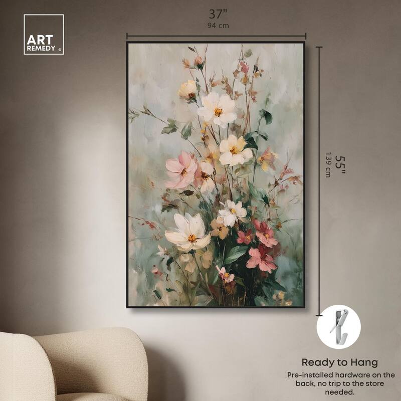 Vintage White Whispers Canvas by Art Remedy