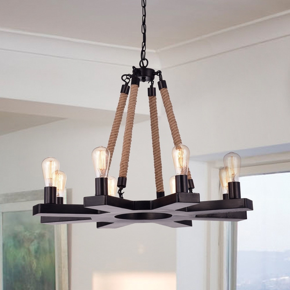 CWI Lighting Amelia 6 Light Chrome Chandelier with Black CWI Lighting Amelia 6 Light Chrome Chandelier with Black