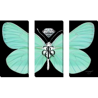 Chanel White Butterfly by Jodi 3 Piece Set on Canvas - Bed Bath & Beyond -  36619695
