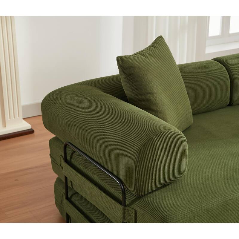 4-in-1 Convertible Modular Sleeper Sofa Bed with Foldable Design