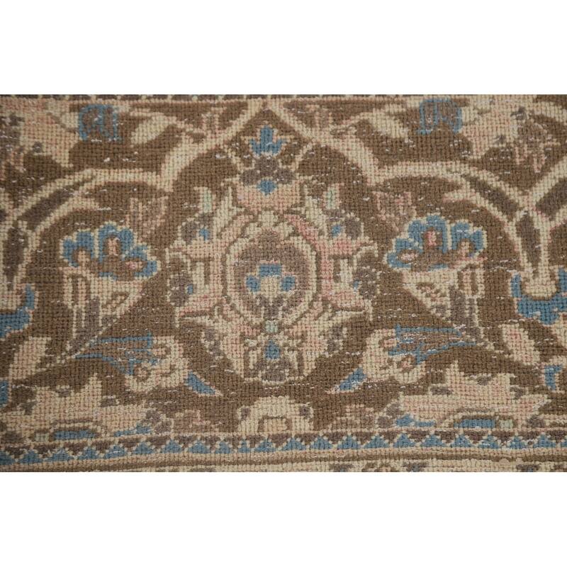 Traditional Kashan Persian Area Rug Handmade Vintage Wool Carpet - 7'11" x 10'10"