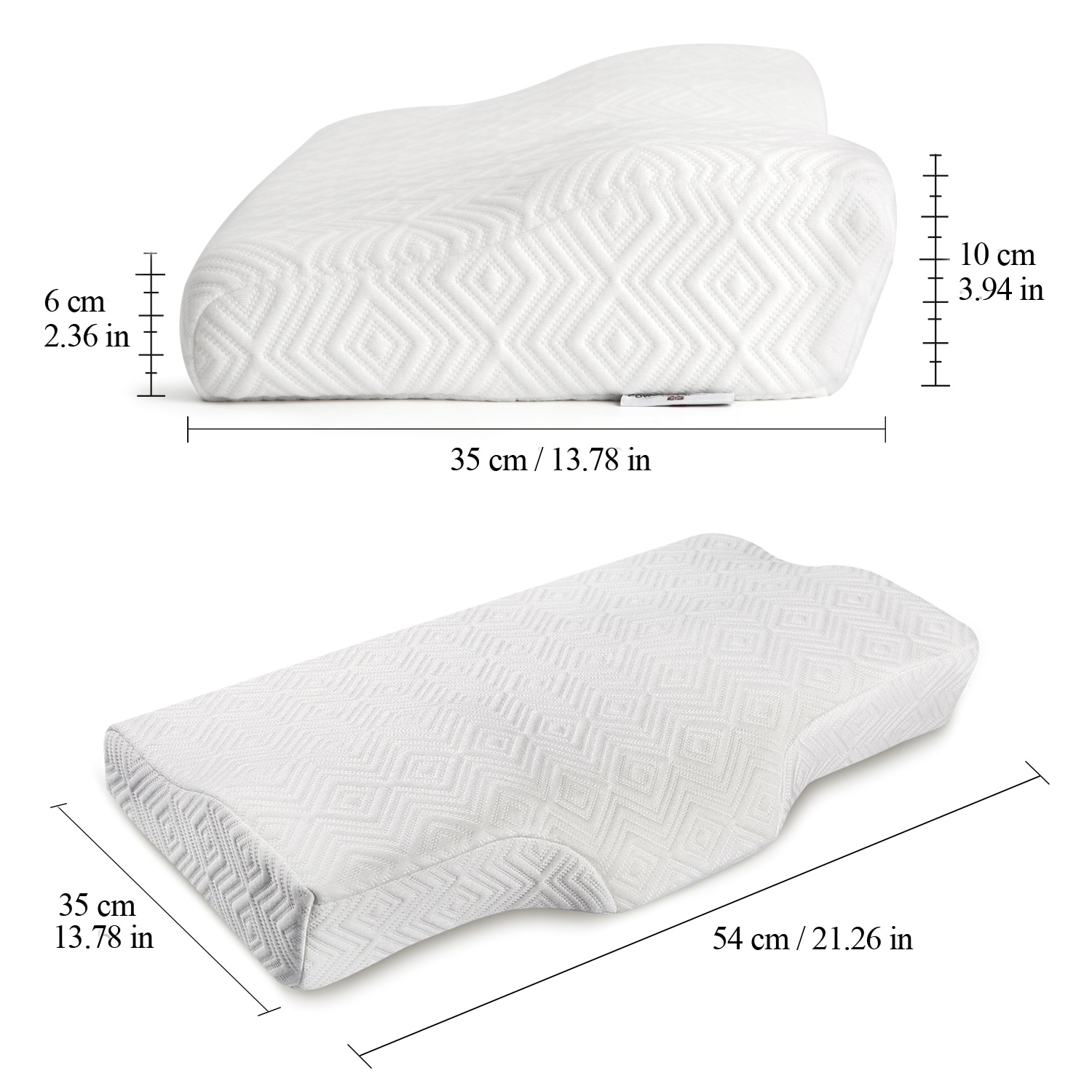 Ergonomic Design Comfort Slow Rebound Memory Foam Butterfly Pillow White Overstock