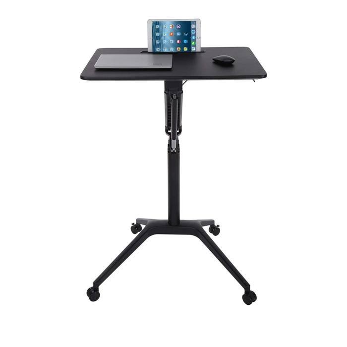 ApexDesk Mobile Pneumatic Laptop Rolling Desk 28” Wide Desktop 33.5” to 45.5” Height Adjustable