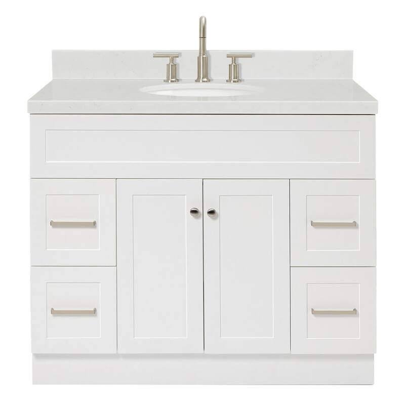 Ariel F042SCQOVO Hamlet 42" Free Standing Single Basin Vanity Set with - White