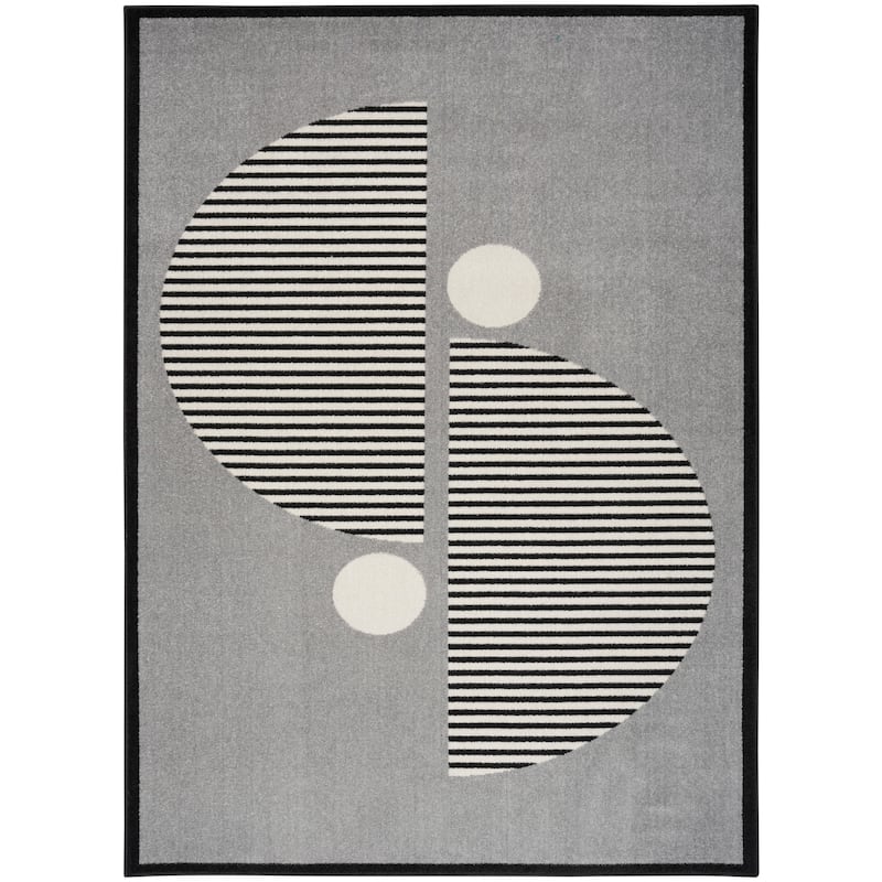 Nourison Modern Passion Mid Century Modern Retro Geometric Area Rug