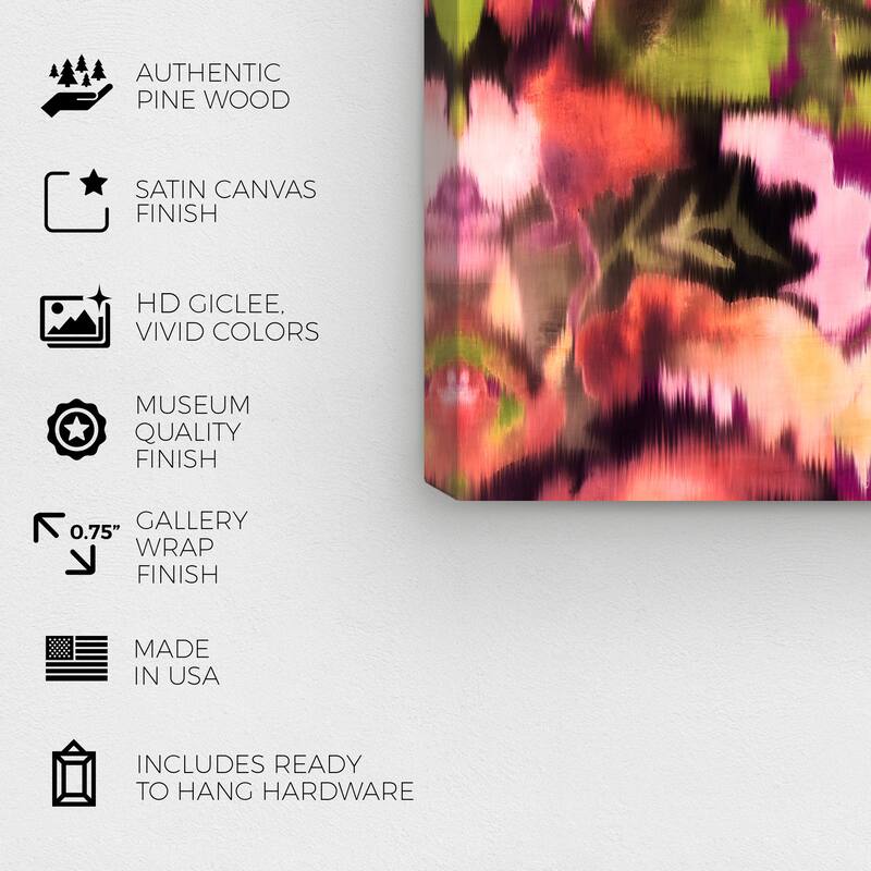 Wynwood Studio Abstract Blooming Granada Pink and Modern & Contemporary Wall Art Canvas Print