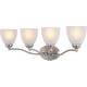 preview thumbnail 1 of 9, Vaxcel Lighting W0522 Bellwood 4 Light 28" Wide Vanity Light Satin Nickel