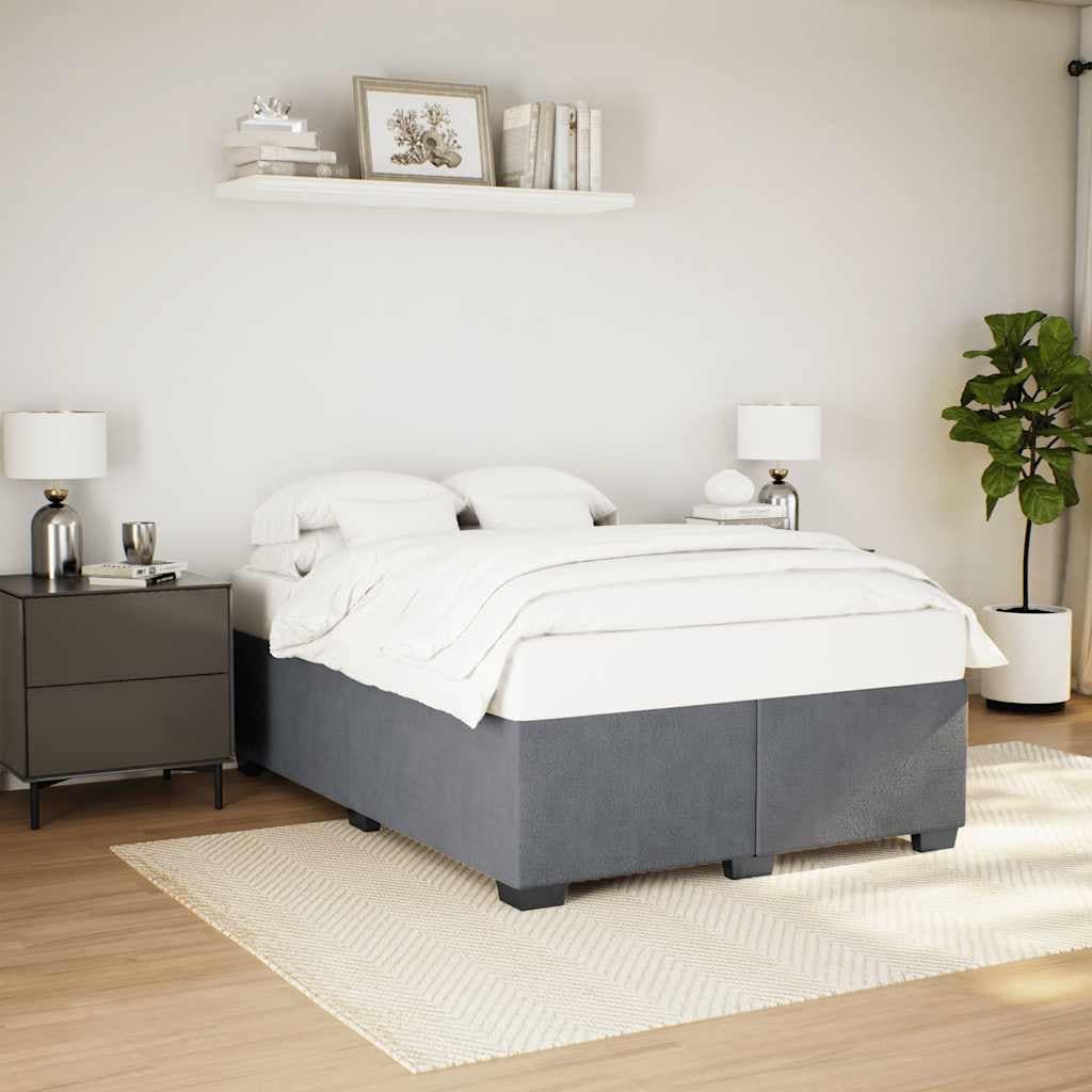 vidaXL Bed Frame without Mattress Upholstered Platform Base Bedroom Velvet