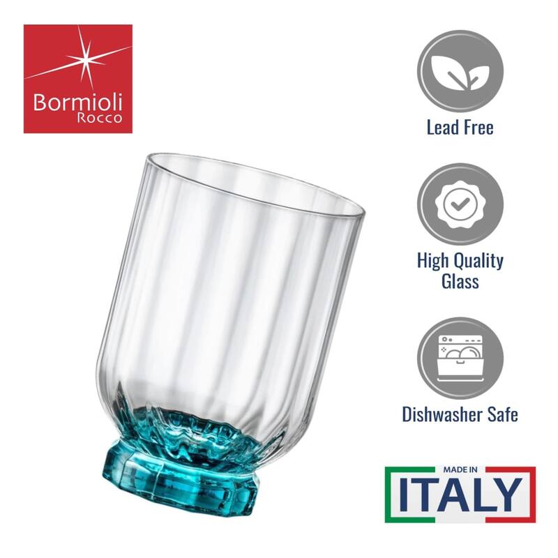 Bormioli Rocco Set of 4 Florian DOF Glasses - 12.6 oz.