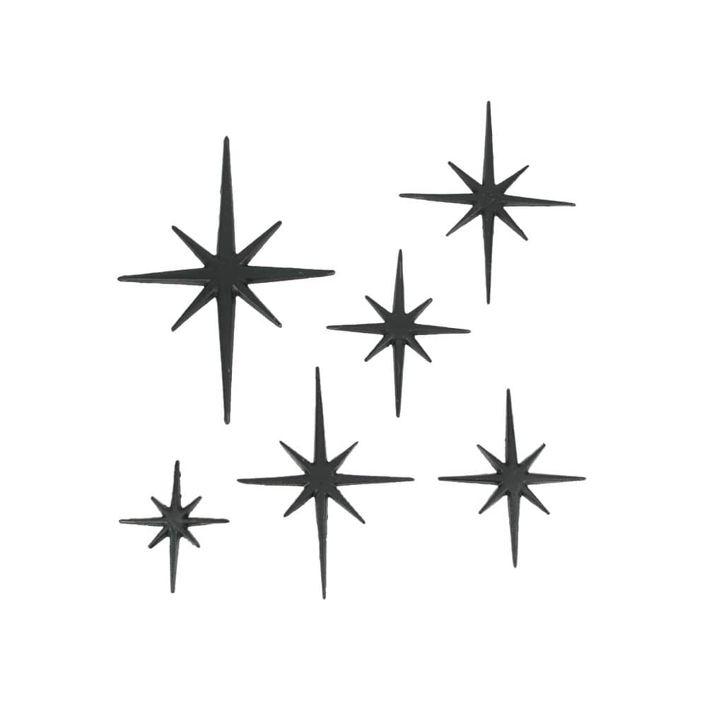 Set Of 6 Cast Iron Starburst Wall Hangings Mid Century Modern 8